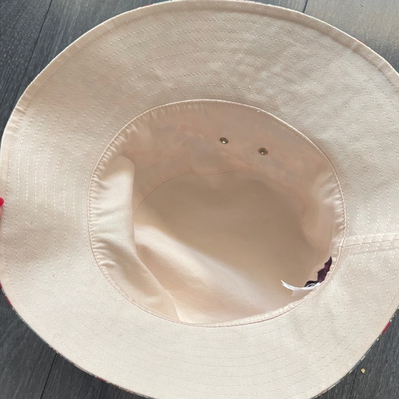 J. Crew Red and Pink Floral Sun Hat - Picture 4 of 5